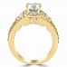 1.20 ct Ladies Round Cut Diamond Semi Mounting Engagement Ring in 14 kt Yellow Gold